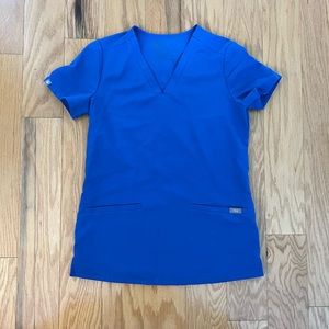 FIGS royal blue casma scrub top